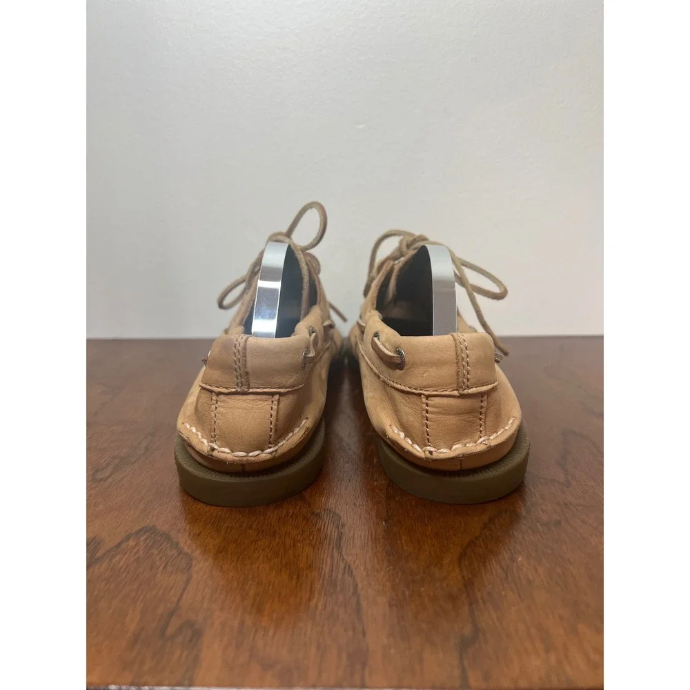 Sperry Authentic Original Slip-On Boat Shoes Big Kids Boys Size 5 Leather Tan